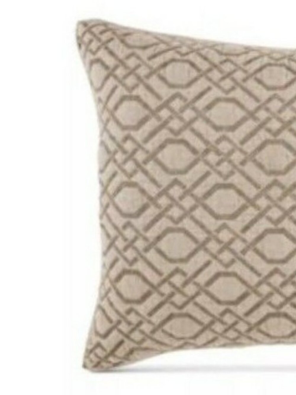 CROSCILL ALANA TAUPE KING PILLOW SHAM~ EMBROIDERED NEW IN PACKAGING!